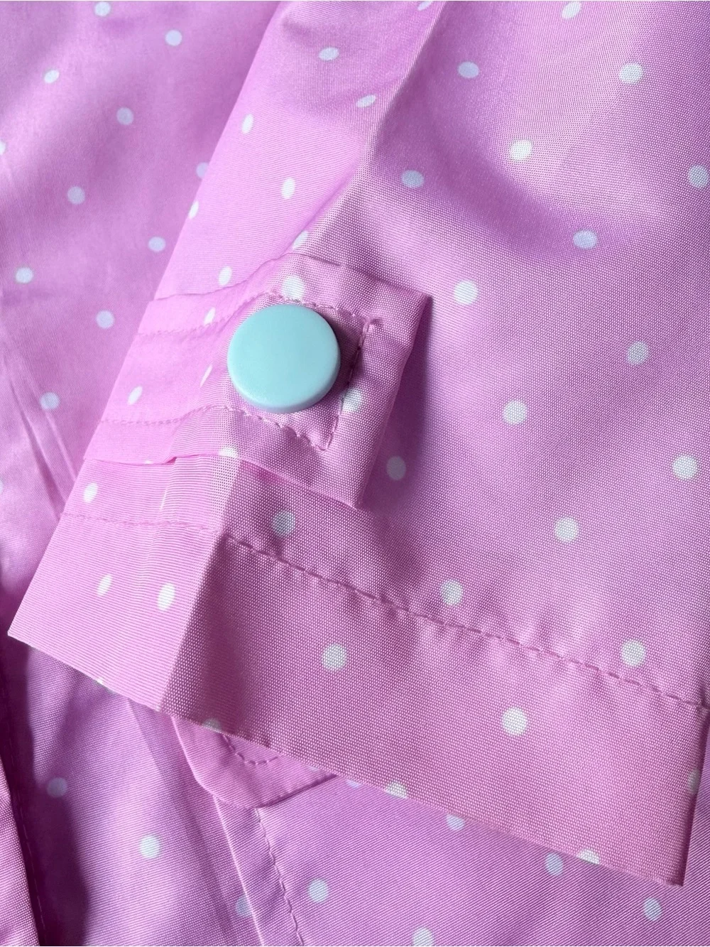 London Fog girls pink polka dot rain jacket with cat face/ears hood size 5/6